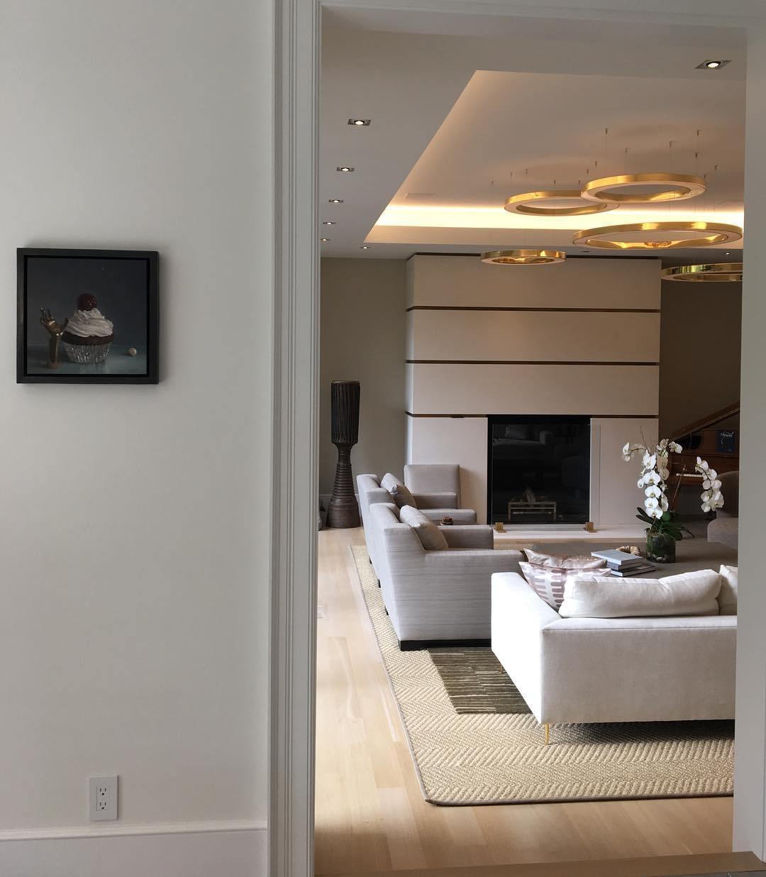 Modern Ring LED Pendant Light - Dimmable, Adjustable Height