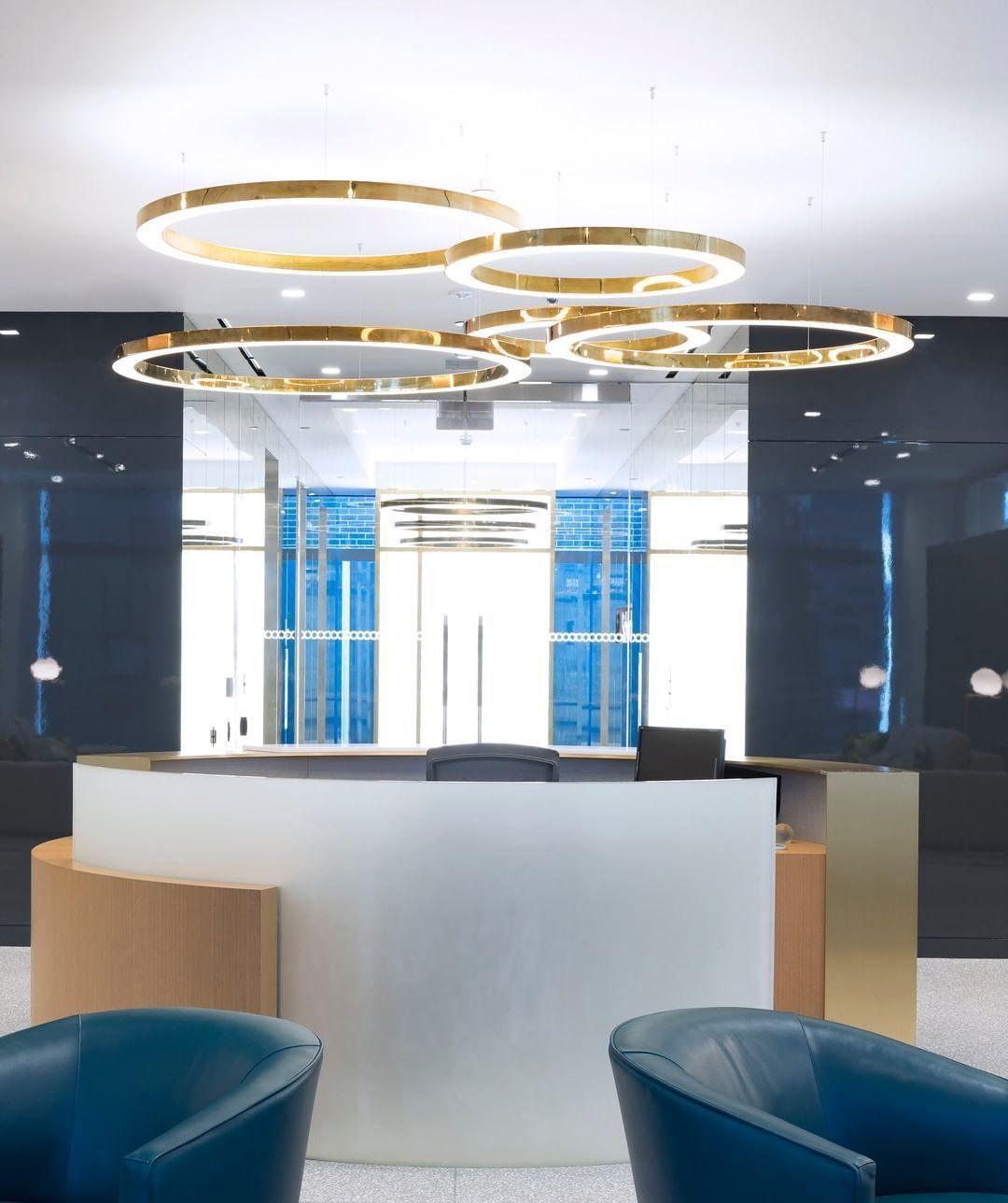 Modern Ring LED Pendant Light - Dimmable, Adjustable Height