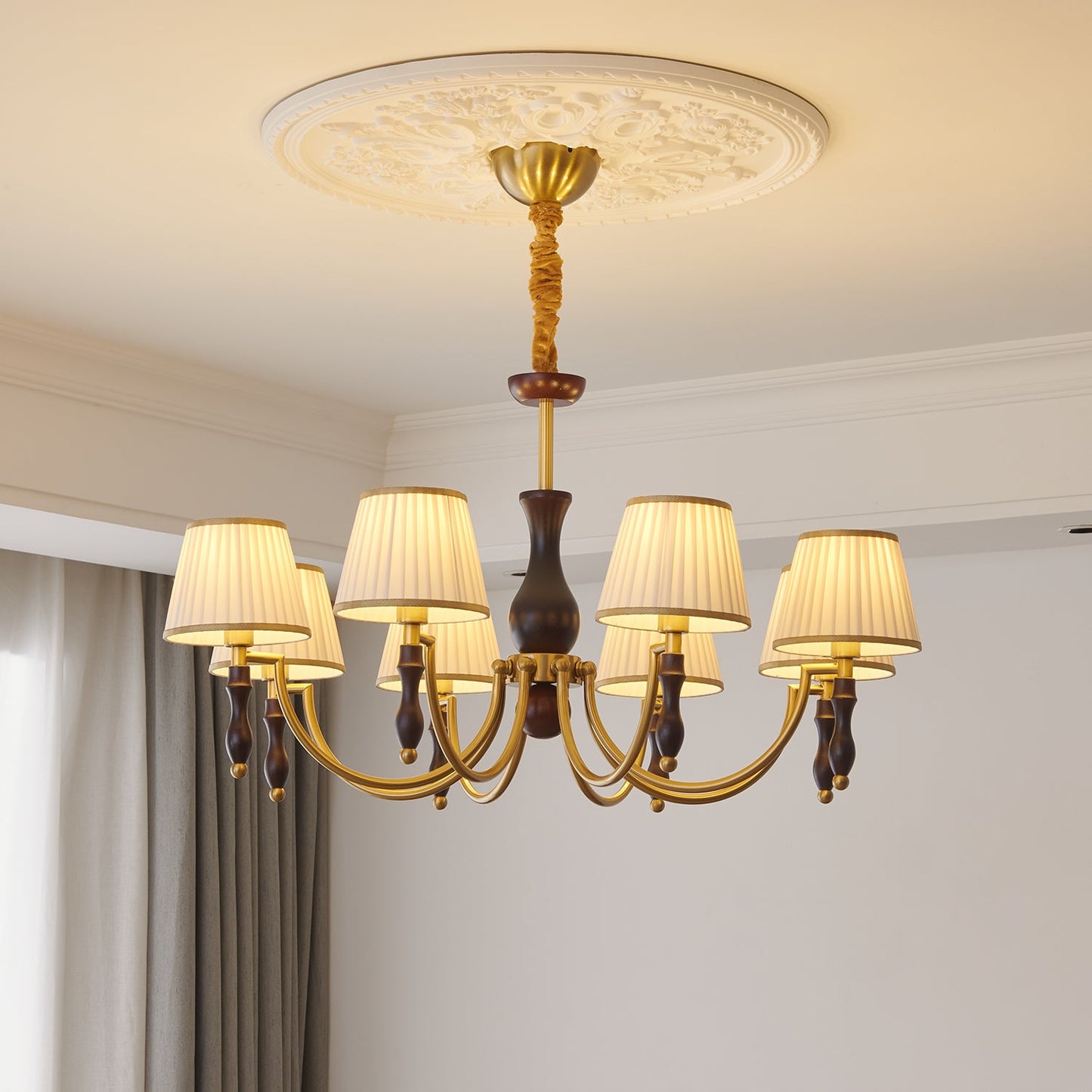 Majestic Veil Chandelier - Elegant Design with Dimmable LED Lights