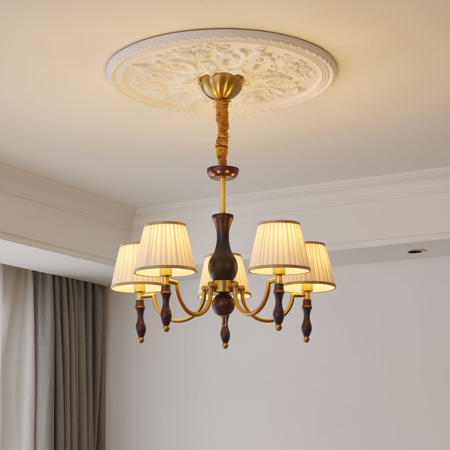 Majestic Veil Chandelier - Elegant Design with Dimmable LED Lights