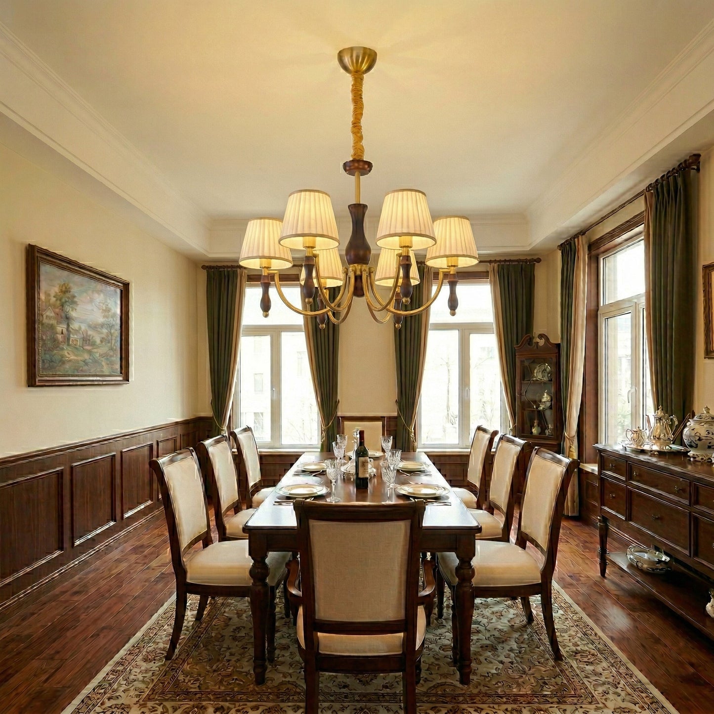 Majestic Veil Chandelier - Elegant Design with Dimmable LED Lights
