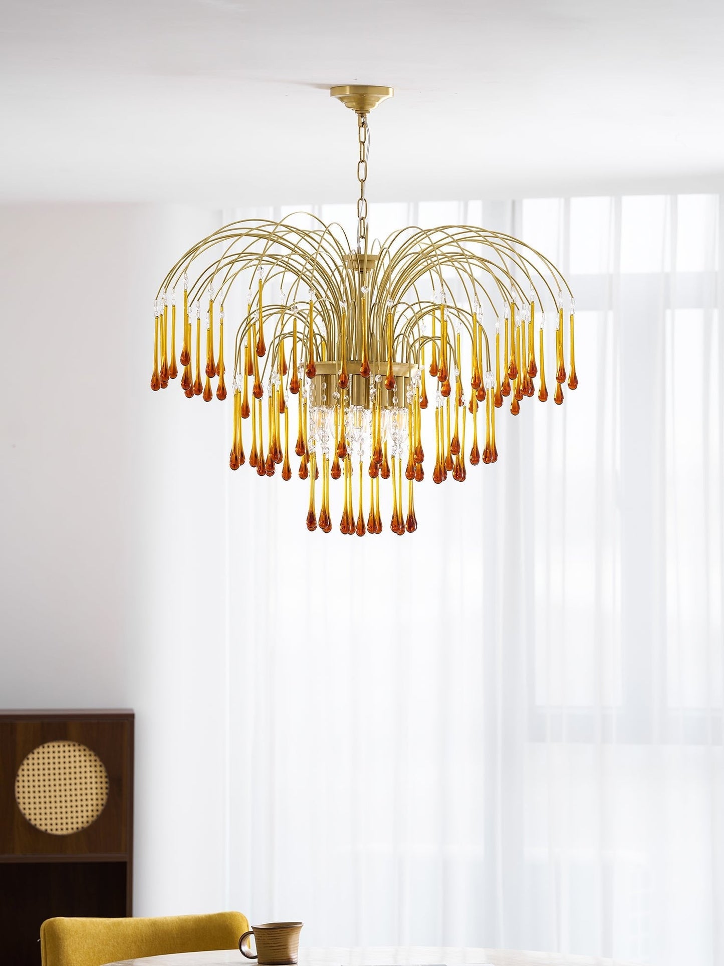 Maltose Chandelier - Elegant Lighting Fixture with Adjustable Height &