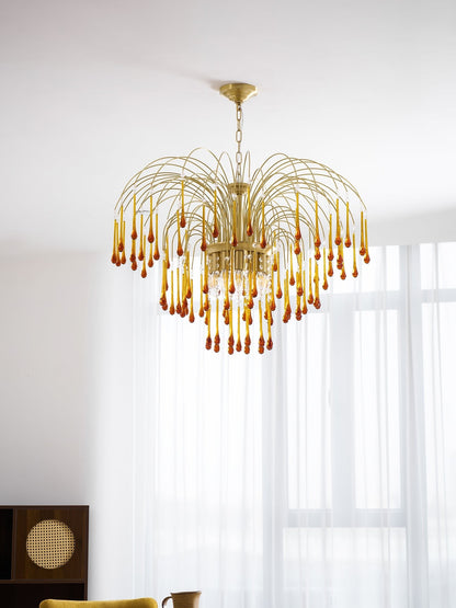Maltose Chandelier - Elegant Lighting Fixture with Adjustable Height &