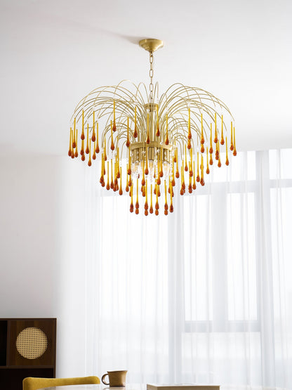 Maltose Chandelier - Elegant Lighting Fixture with Adjustable Height &
