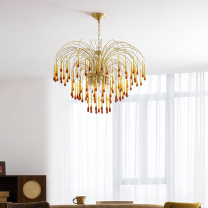 Maltose Chandelier - Elegant Lighting Fixture with Adjustable Height &