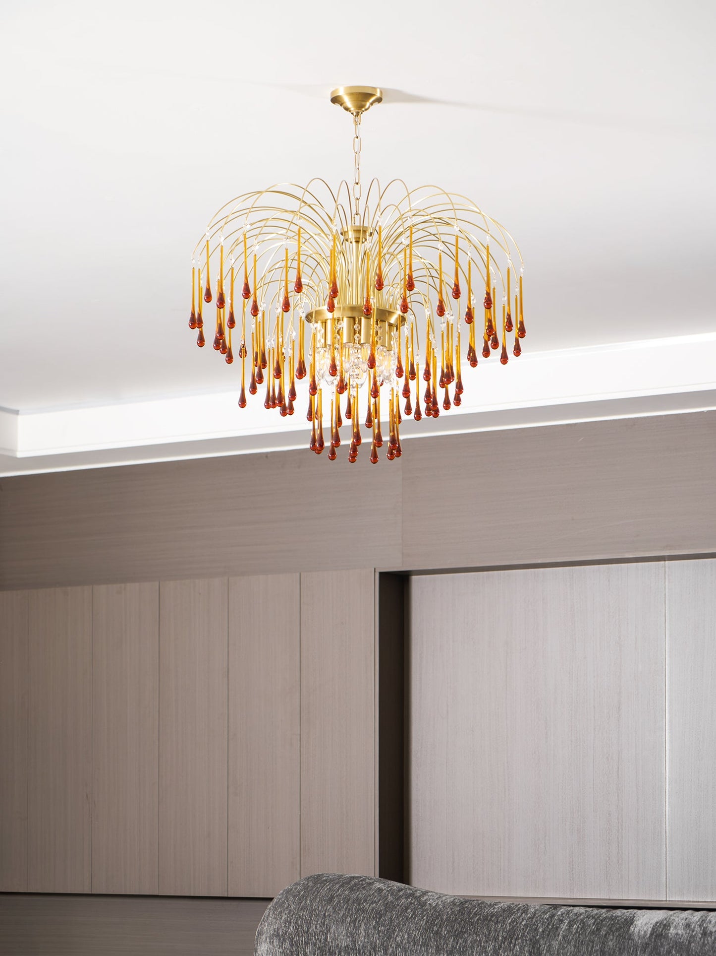 Maltose Chandelier - Elegant Lighting Fixture with Adjustable Height &
