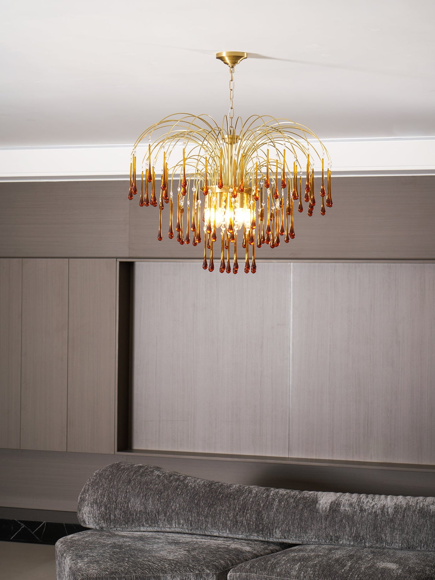 Maltose Chandelier - Elegant Lighting Fixture with Adjustable Height &