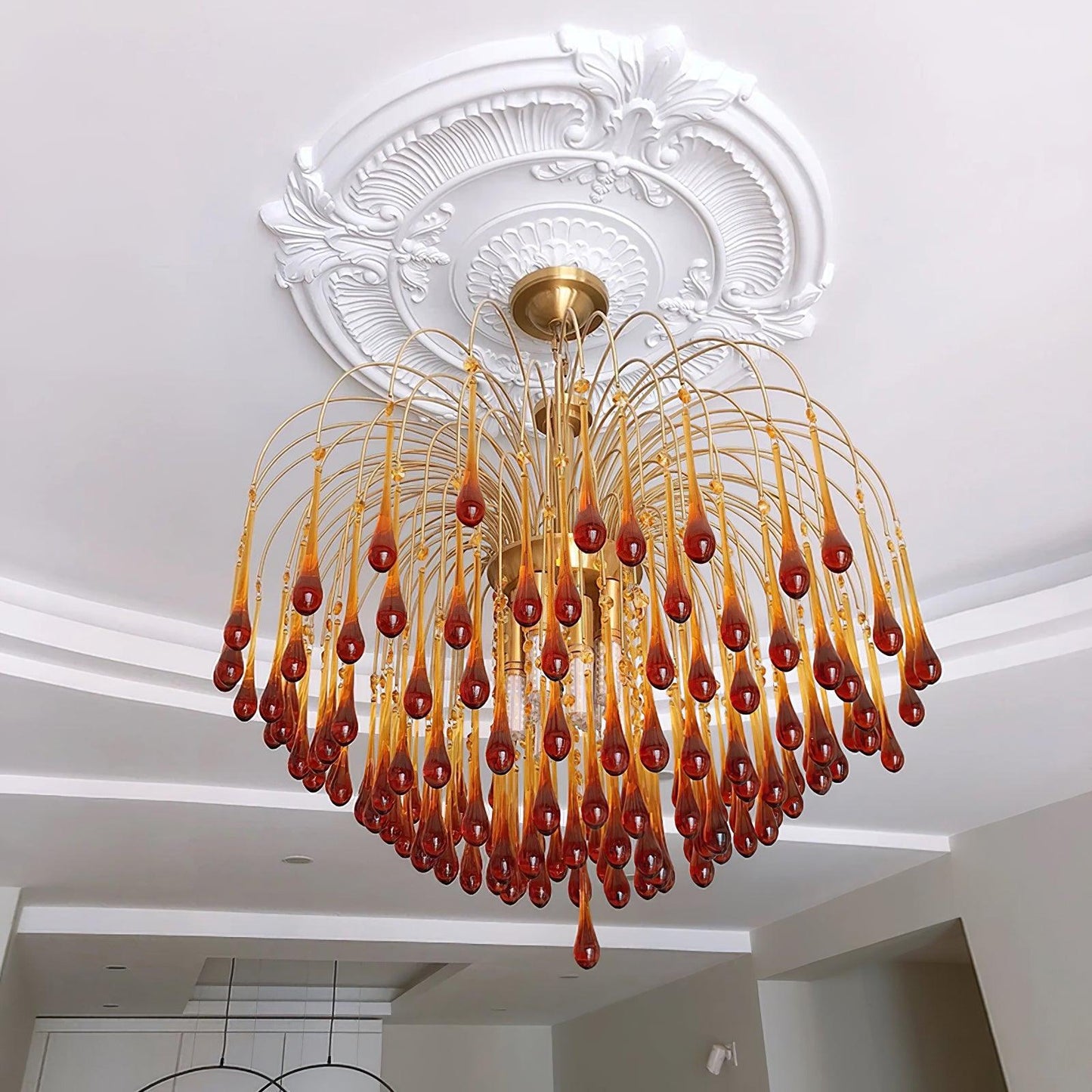 Maltose Chandelier - Elegant Lighting Fixture with Adjustable Height &