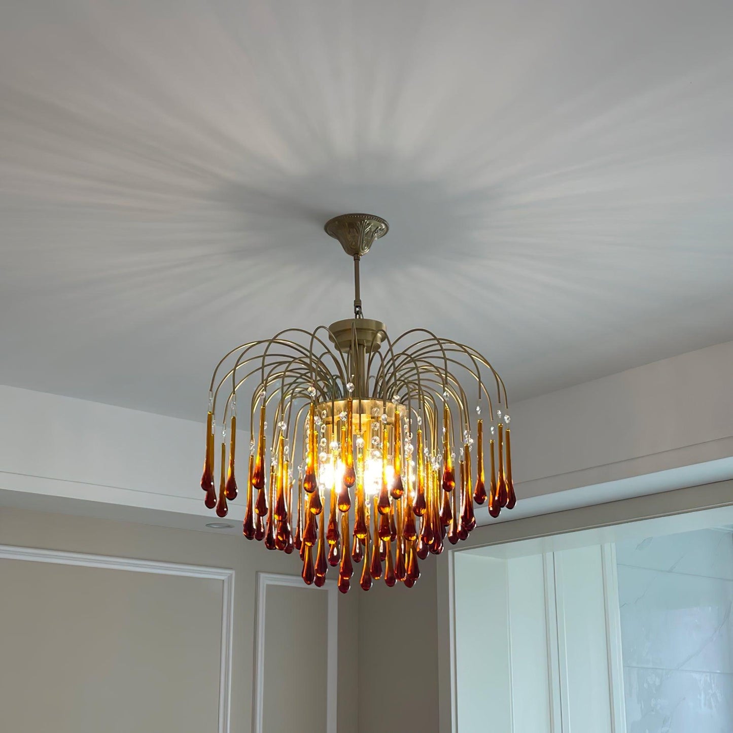Maltose Chandelier - Elegant Lighting Fixture with Adjustable Height &