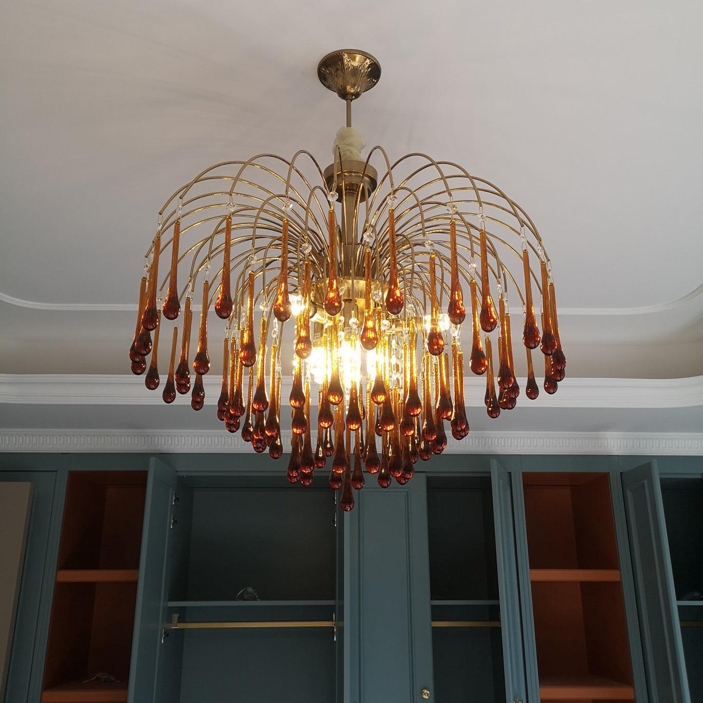 Maltose Chandelier - Elegant Lighting Fixture with Adjustable Height &