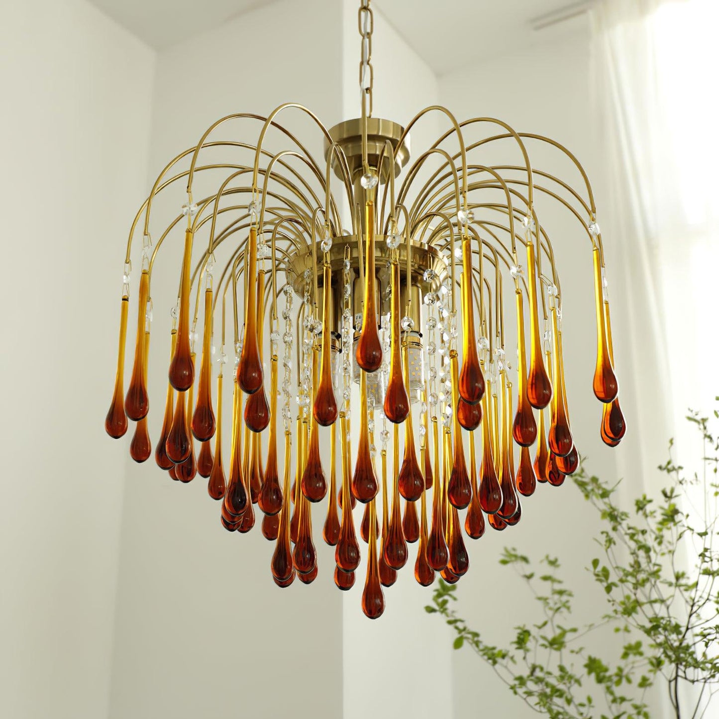 Maltose Chandelier - Elegant Lighting Fixture with Adjustable Height &