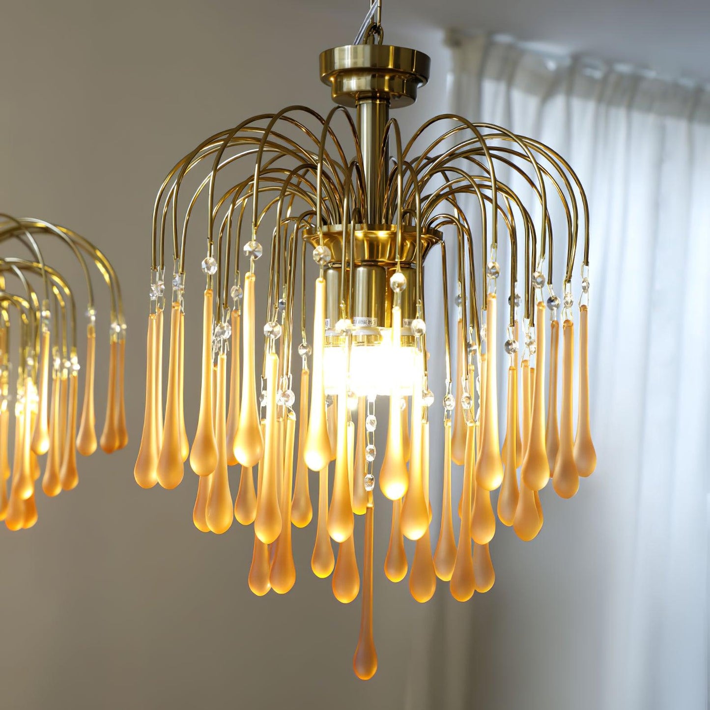 Maltose Chandelier - Elegant Lighting Fixture with Adjustable Height &