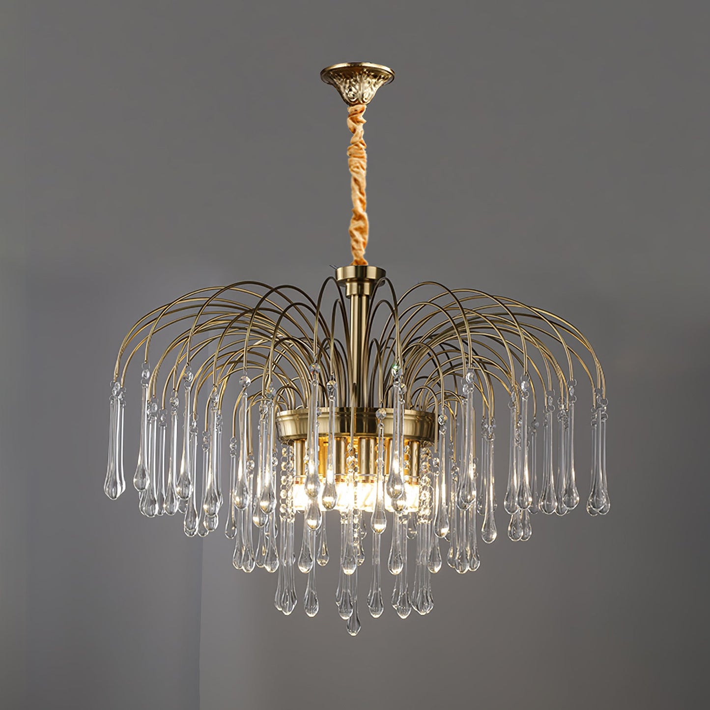 Maltose Chandelier - Elegant Lighting Fixture with Adjustable Height &