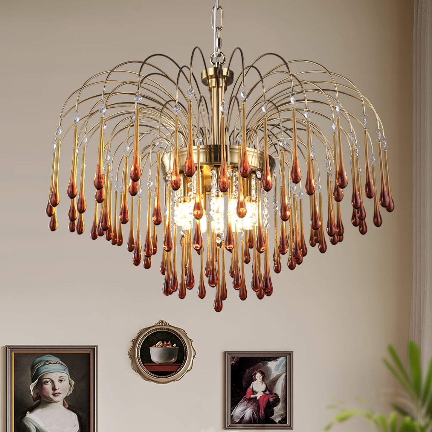 Maltose Chandelier - Elegant Lighting Fixture with Adjustable Height &
