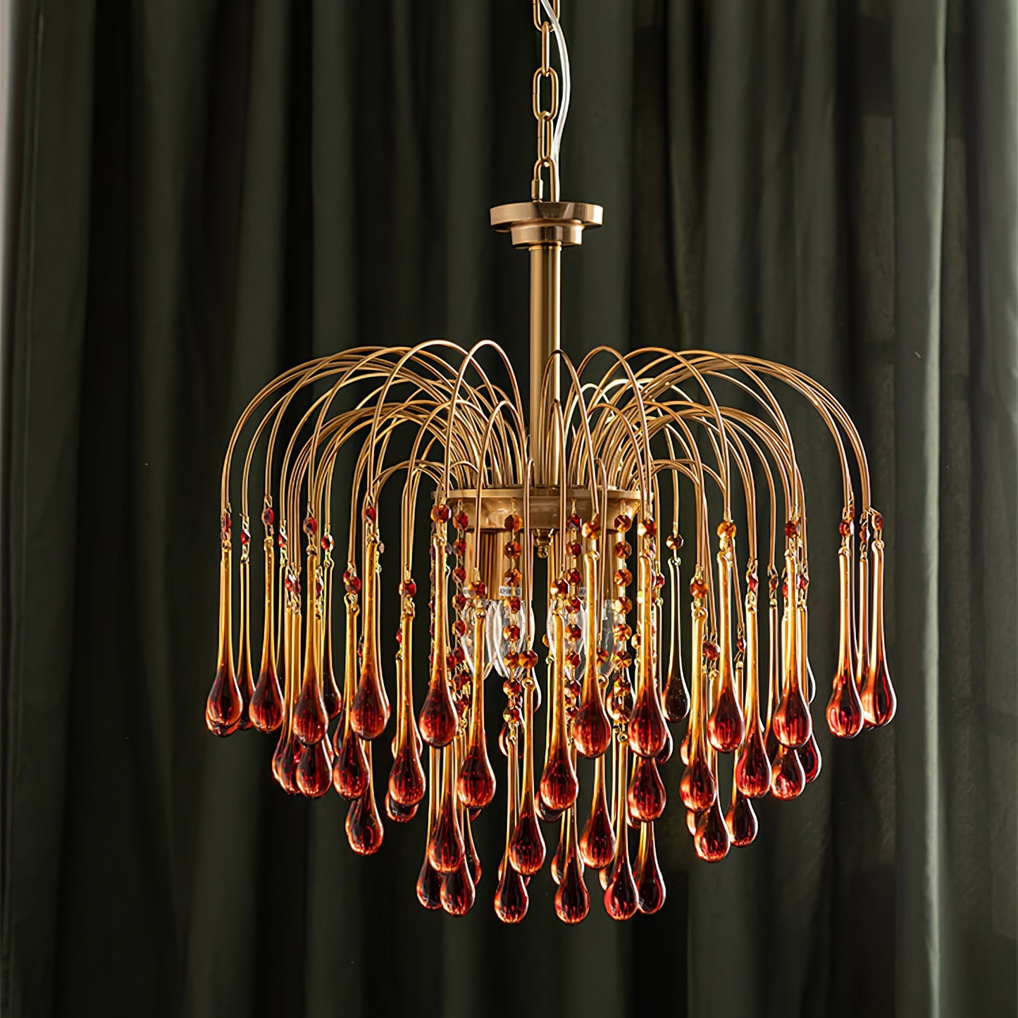Maltose Chandelier - Elegant Lighting Fixture with Adjustable Height &