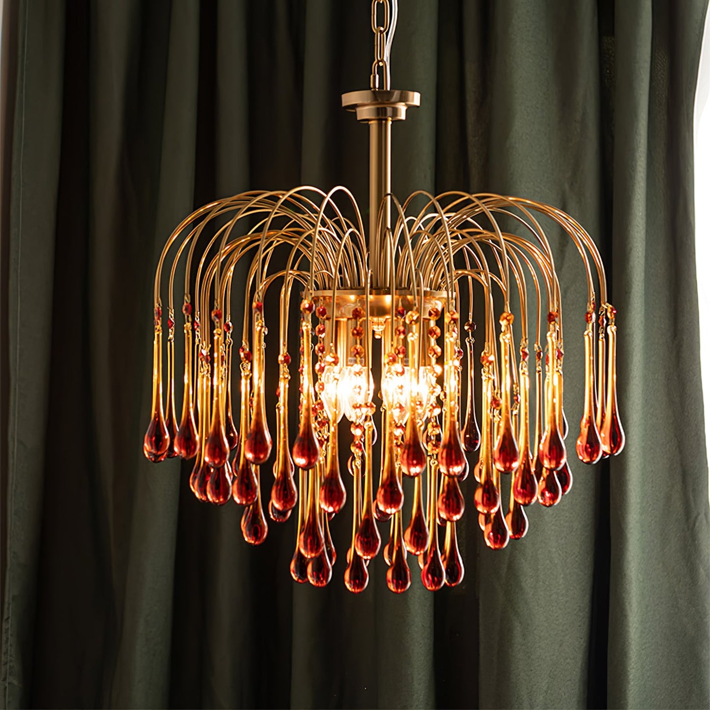 Maltose Chandelier - Elegant Lighting Fixture with Adjustable Height &