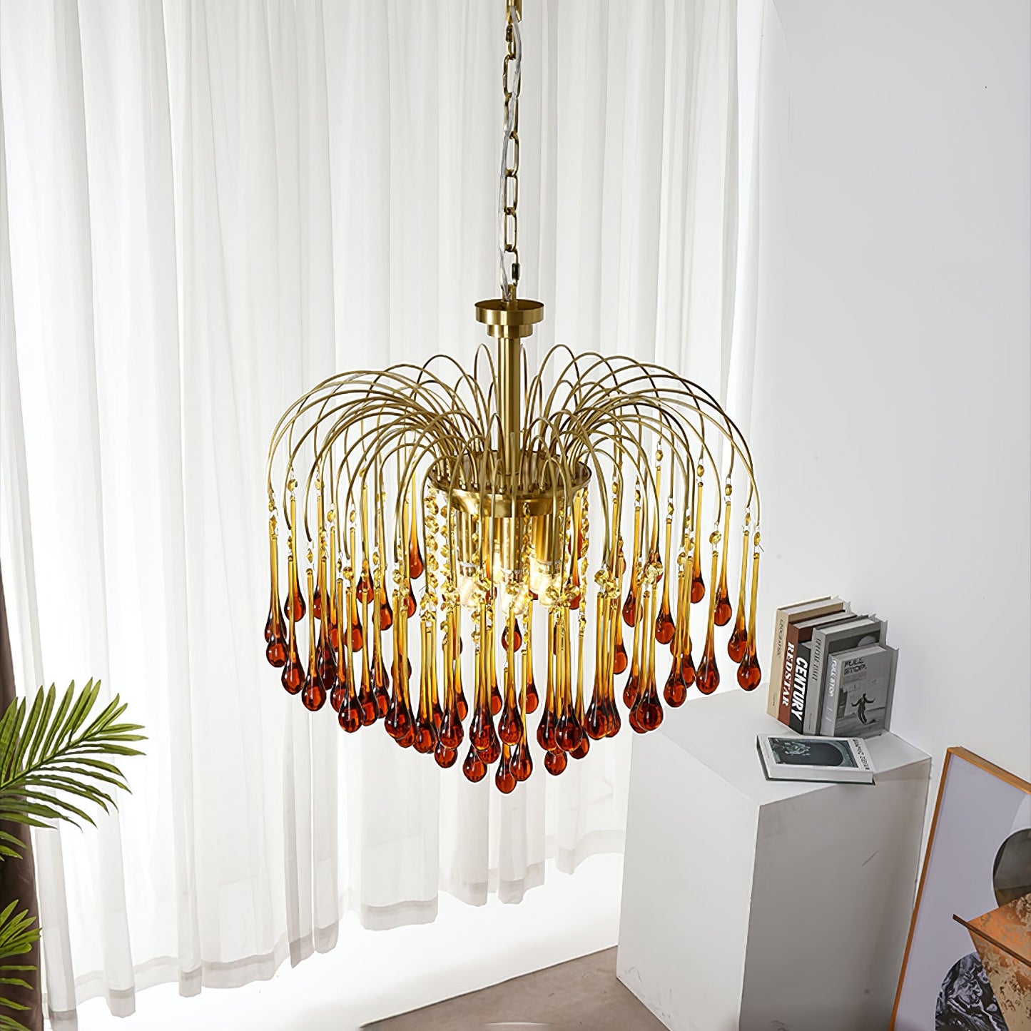 Maltose Chandelier - Elegant Lighting Fixture with Adjustable Height &
