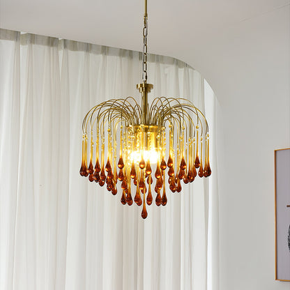 Maltose Chandelier - Elegant Lighting Fixture with Adjustable Height &