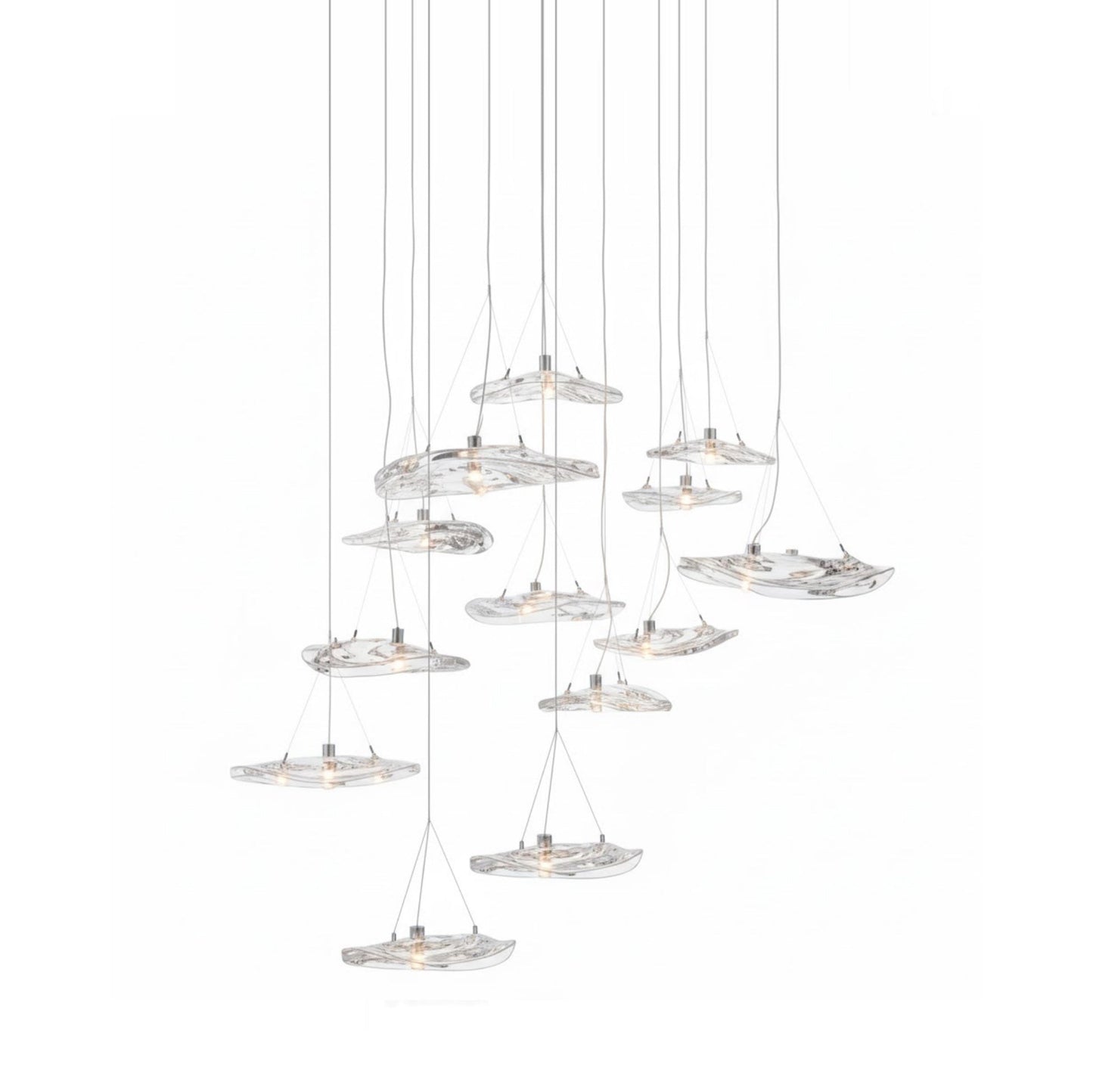 Manta Drift Chandelier - Modern Design with Adjustable Height & LED Li