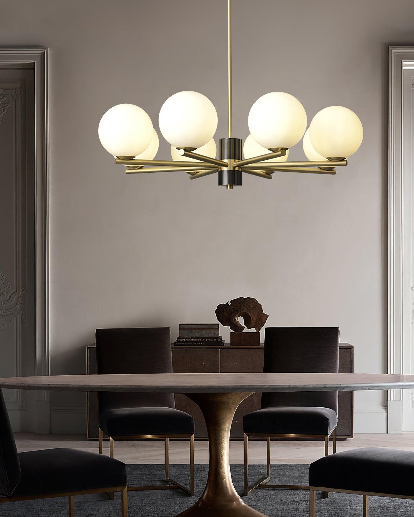 Marais Chandelier - Elegant Design with Adjustable Height & LED Compat