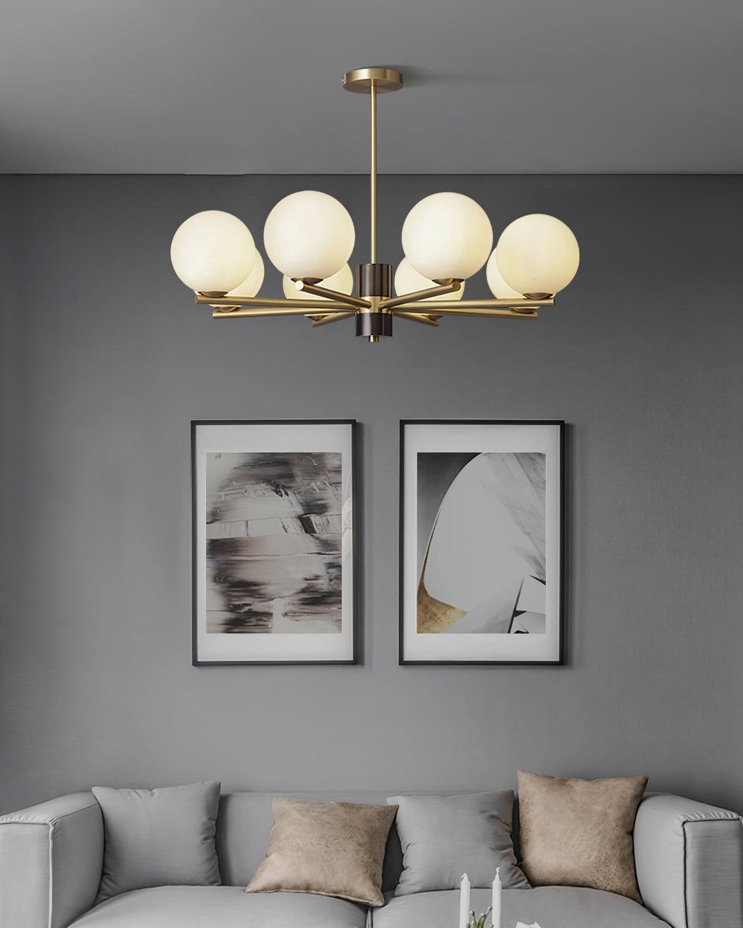 Marais Chandelier - Elegant Design with Adjustable Height & LED Compat