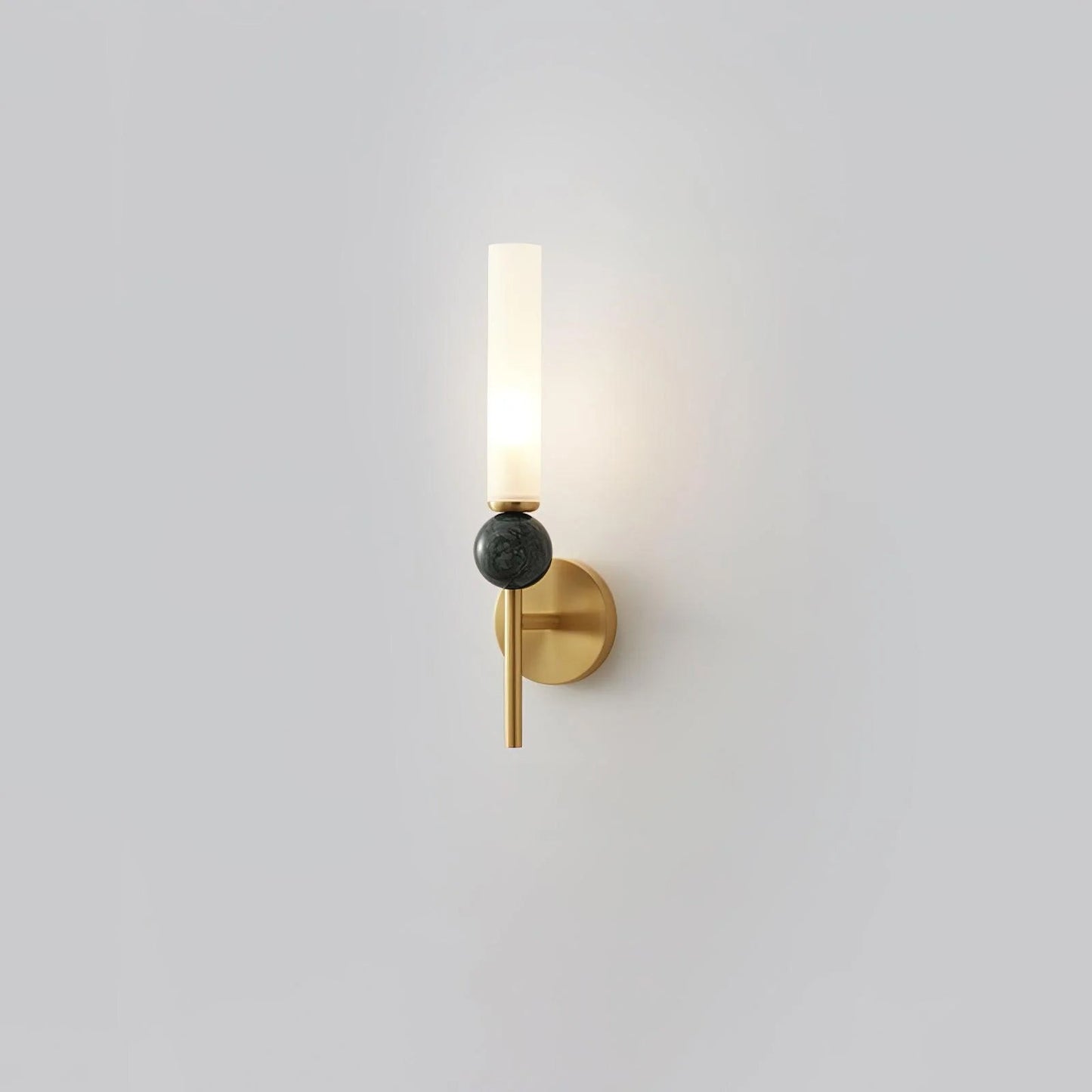 Elegant Marble Vertical Wall Lamp with Adjustable Brightness & Energy