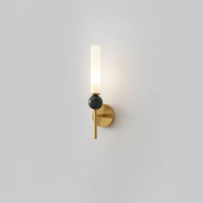 Elegant Marble Vertical Wall Lamp with Adjustable Brightness & Energy