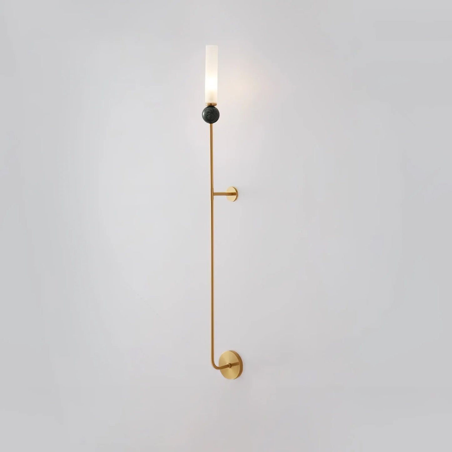 Elegant Marble Vertical Wall Lamp with Adjustable Brightness & Energy