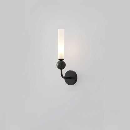 Elegant Marble Vertical Wall Lamp with Adjustable Brightness & Energy
