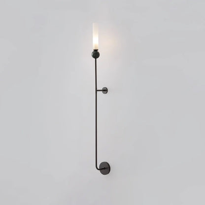 Elegant Marble Vertical Wall Lamp with Adjustable Brightness & Energy