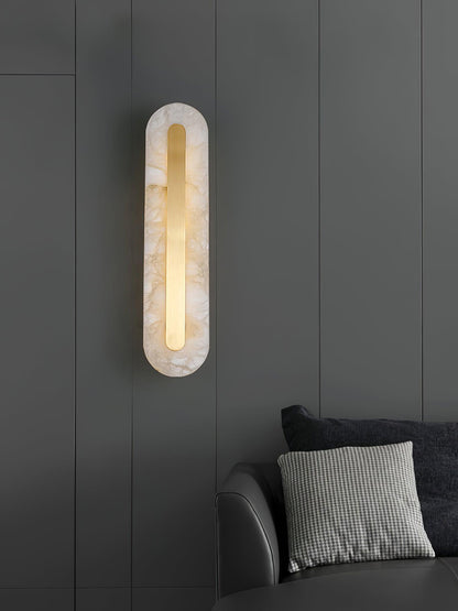 Alabaster Rounded Wall Light - Soft Glow & Energy Efficient Design