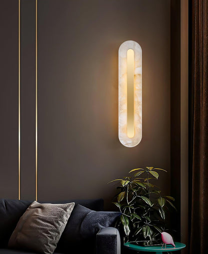 Alabaster Rounded Wall Light - Soft Glow & Energy Efficient Design