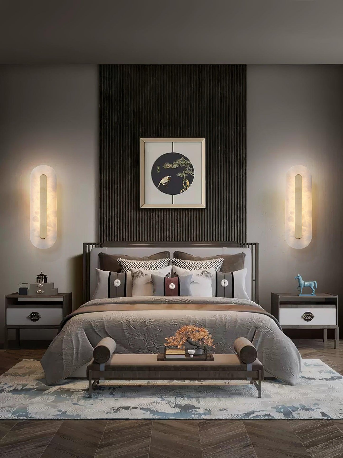 Alabaster Rounded Wall Light - Soft Glow & Energy Efficient Design