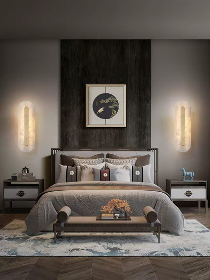 Alabaster Rounded Wall Light - Soft Glow & Energy Efficient Design