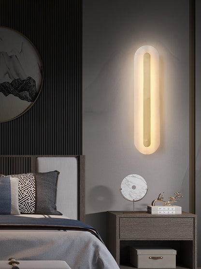 Alabaster Rounded Wall Light - Soft Glow & Energy Efficient Design