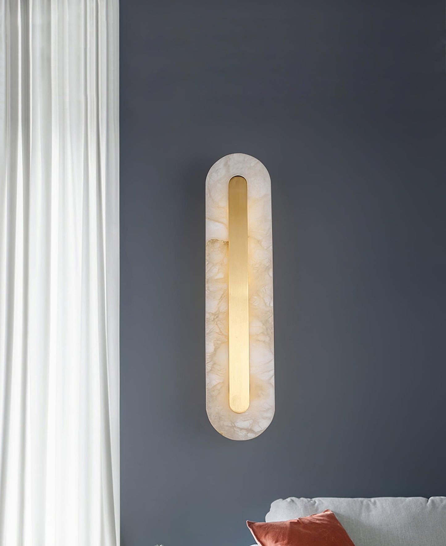 Alabaster Rounded Wall Light - Soft Glow & Energy Efficient Design