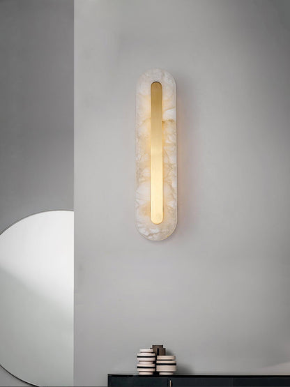 Alabaster Rounded Wall Light - Soft Glow & Energy Efficient Design