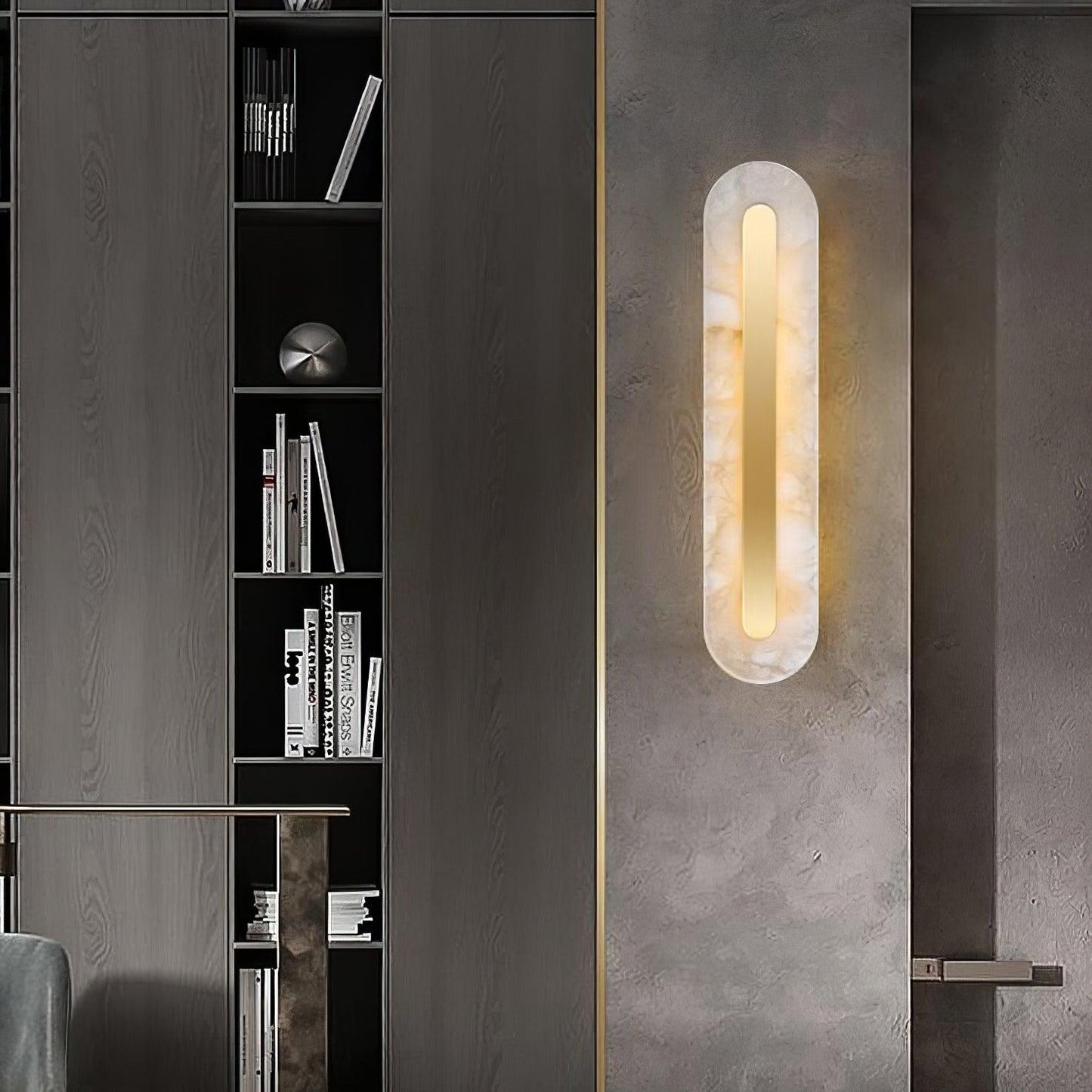 Alabaster Rounded Wall Light - Soft Glow & Energy Efficient Design