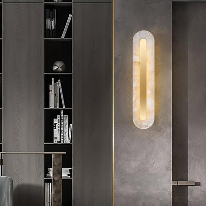 Alabaster Rounded Wall Light - Soft Glow & Energy Efficient Design