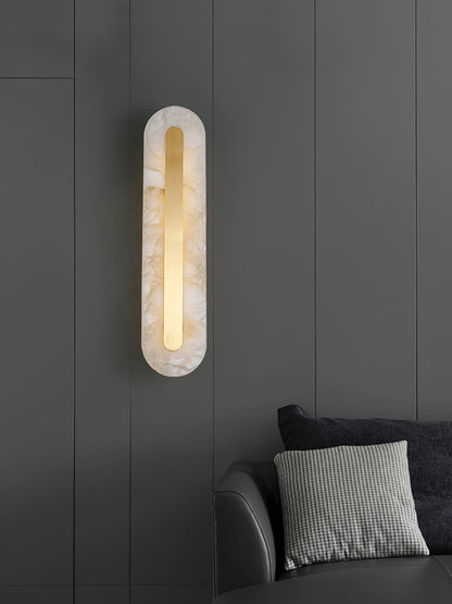 Alabaster Rounded Wall Light - Soft Glow & Energy Efficient Design