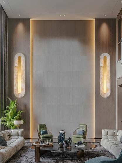 Alabaster Rounded Wall Light - Soft Glow & Energy Efficient Design