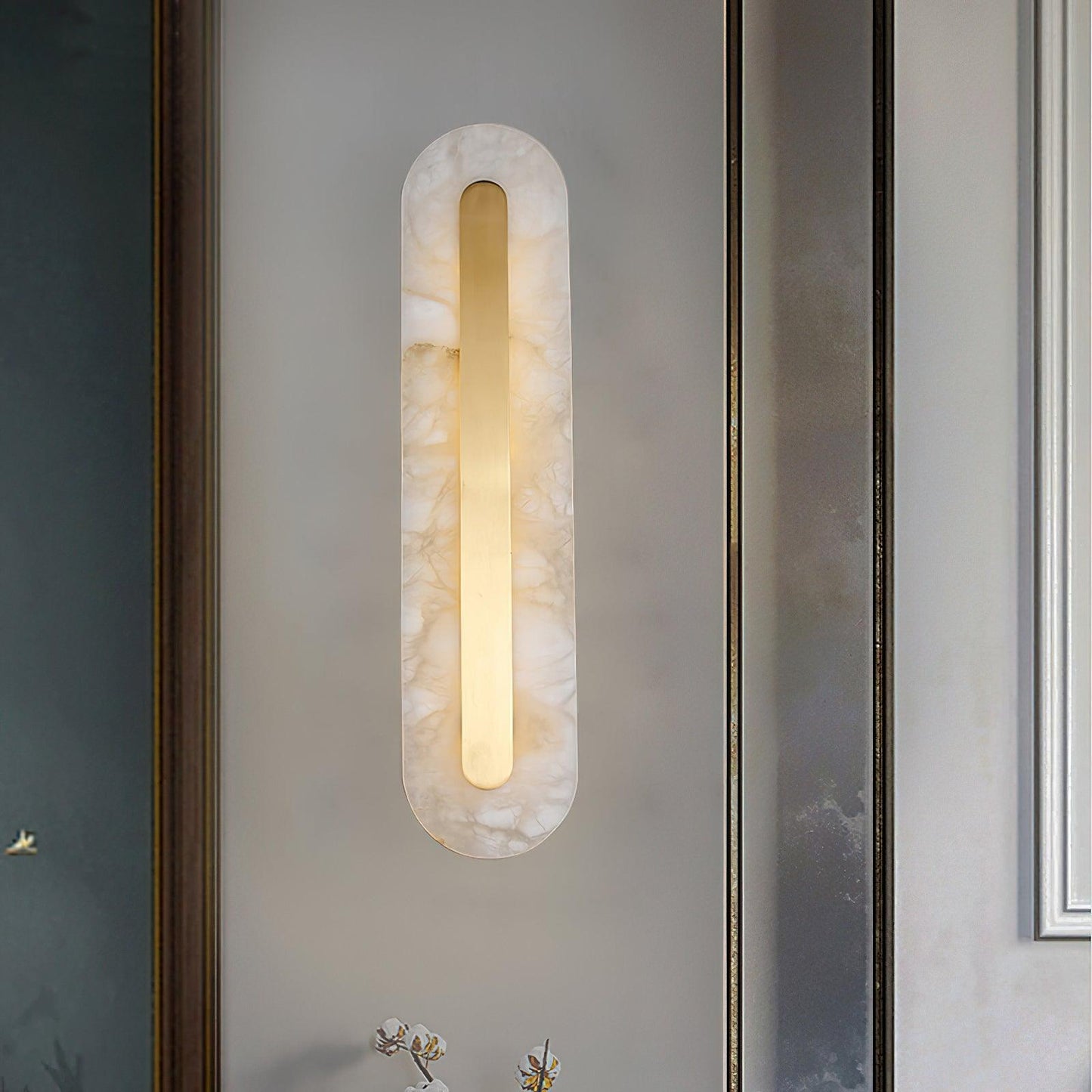 Alabaster Rounded Wall Light - Soft Glow & Energy Efficient Design