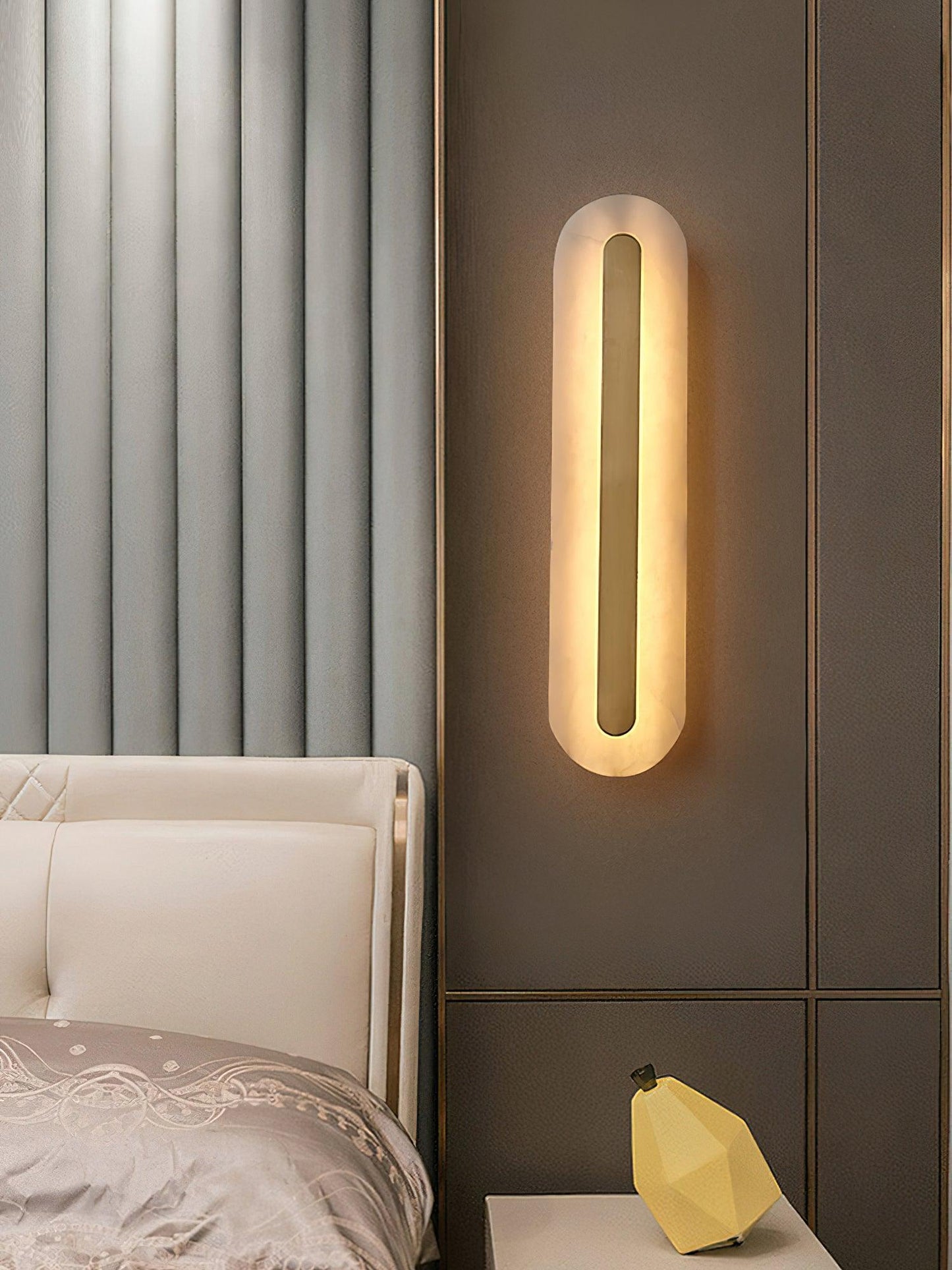 Alabaster Rounded Wall Light - Soft Glow & Energy Efficient Design