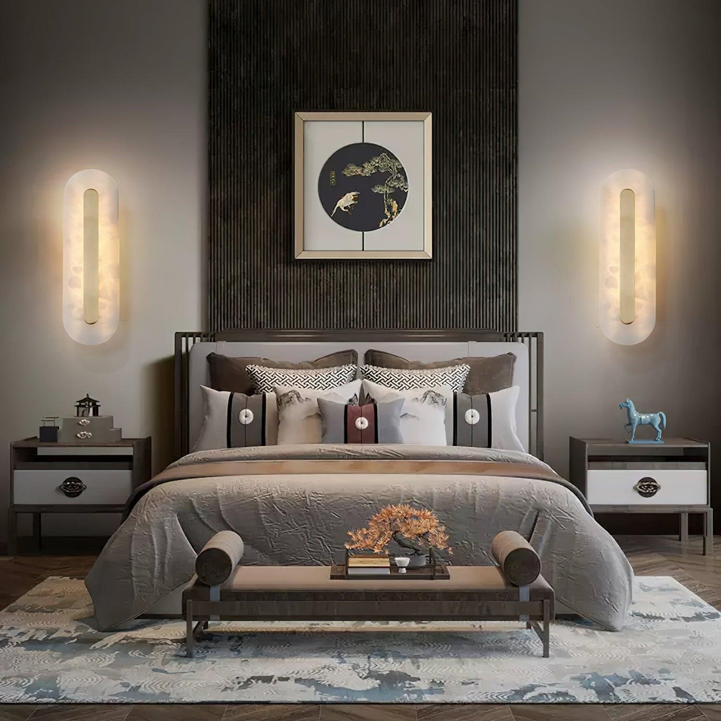 Alabaster Rounded Wall Light - Soft Glow & Energy Efficient Design