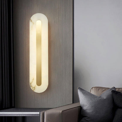 Alabaster Rounded Wall Light - Soft Glow & Energy Efficient Design
