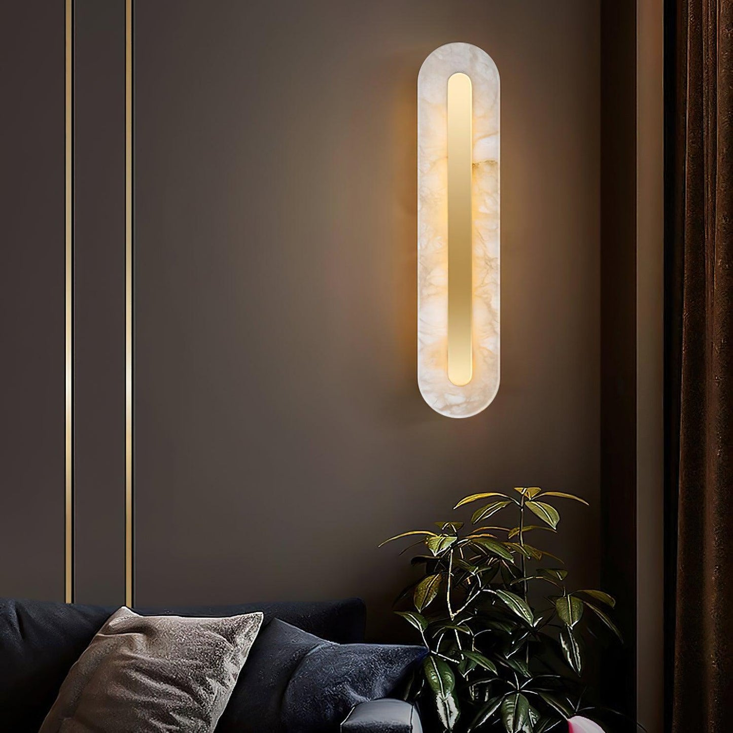 Alabaster Rounded Wall Light - Soft Glow & Energy Efficient Design
