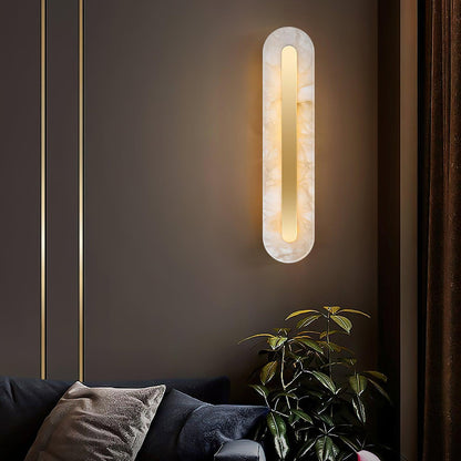 Alabaster Rounded Wall Light - Soft Glow & Energy Efficient Design