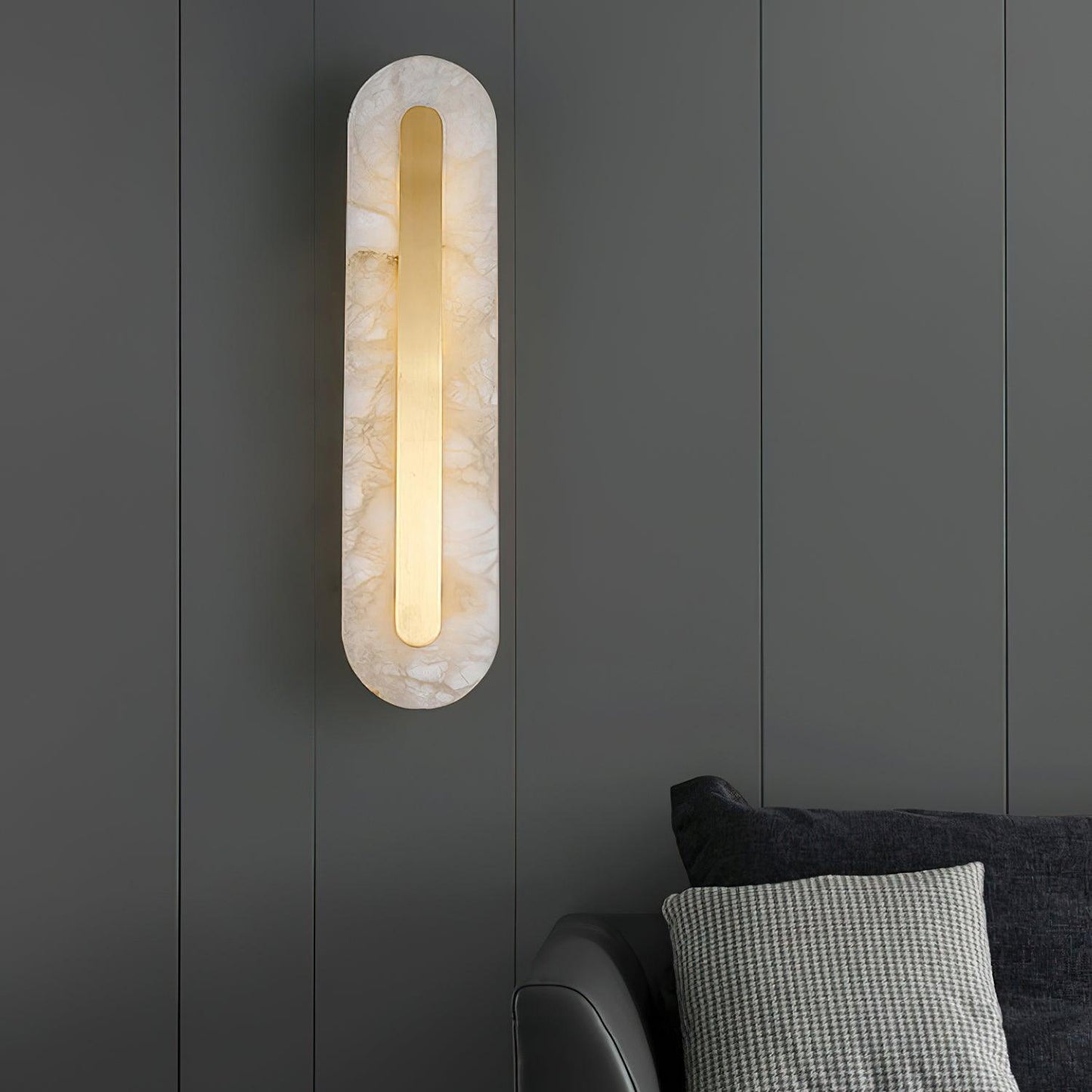 Alabaster Rounded Wall Light - Soft Glow & Energy Efficient Design