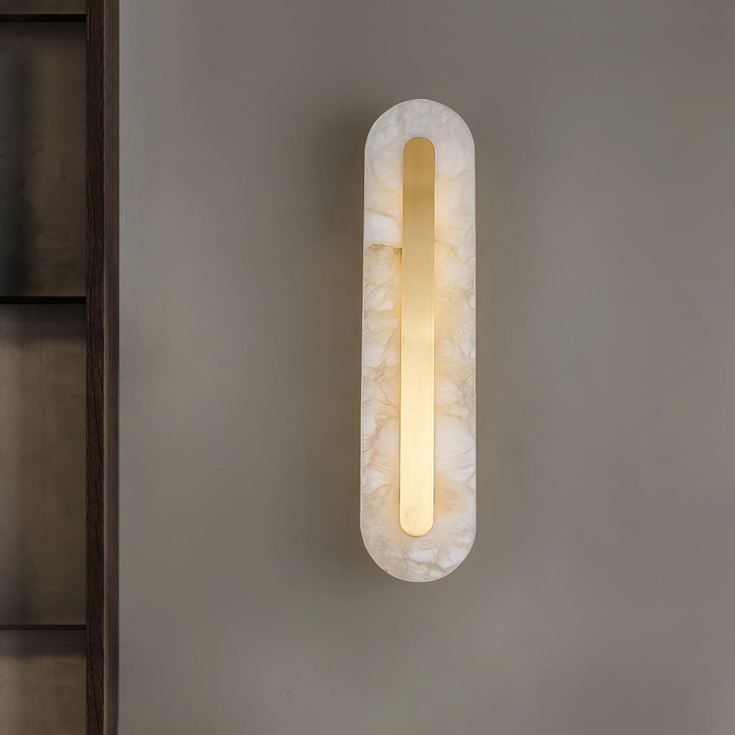 Alabaster Rounded Wall Light - Soft Glow & Energy Efficient Design