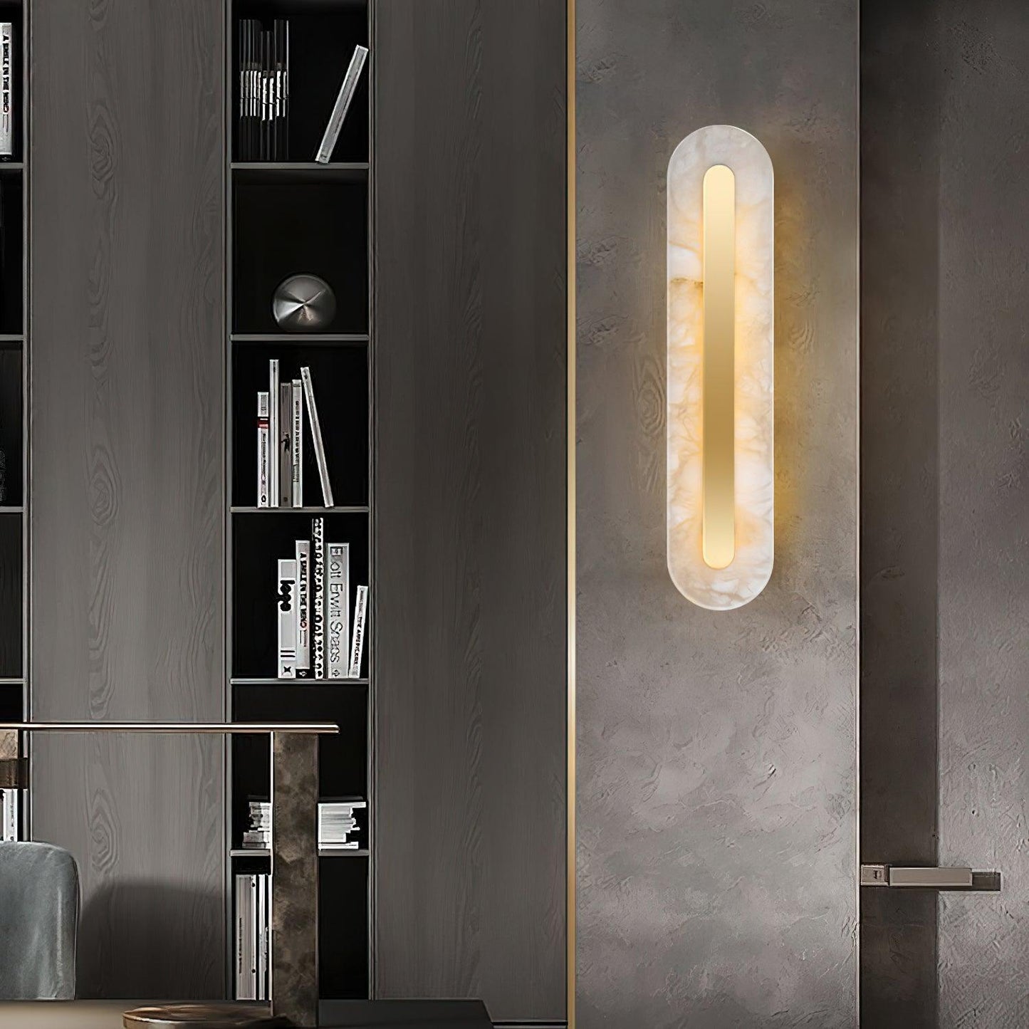 Alabaster Rounded Wall Light - Soft Glow & Energy Efficient Design